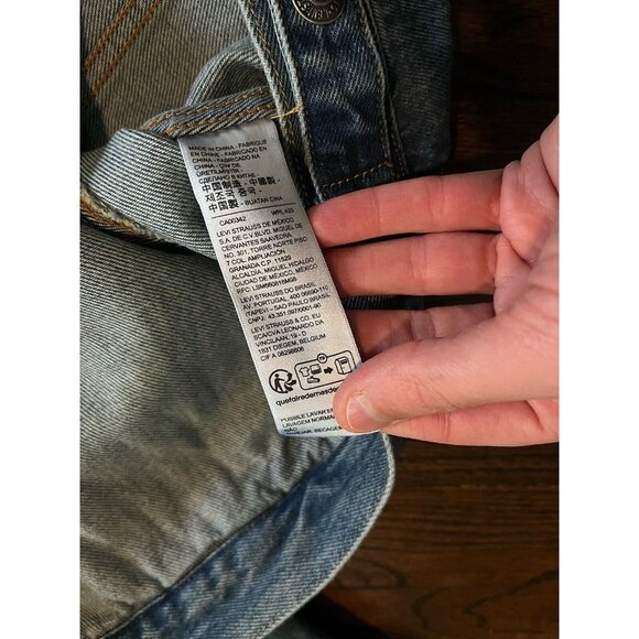 NWT Levi's x Mclaren Racing Heritage 501® Medium Indigo Trucker Jacket Mens Sz L - Picture 8 of 9